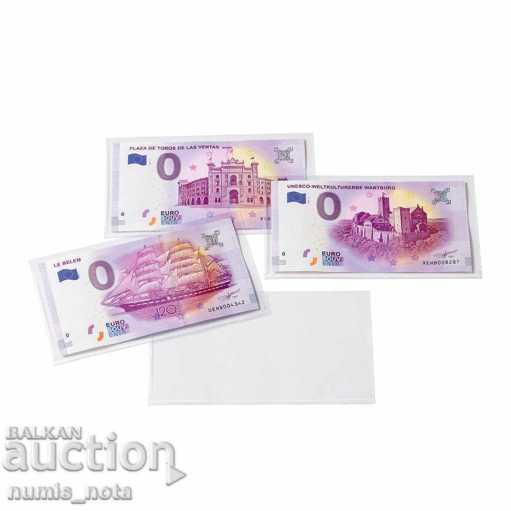 Ambalaj transparent pentru bancnote - Leuchtturm - 146 x84 mm.