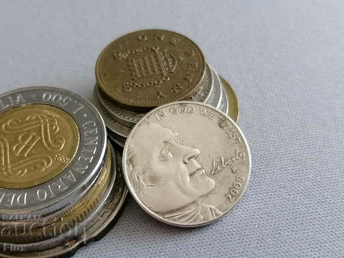 Монета - САЩ - 5 цента (юбилейна) | 2005г. с цена 5.50 лв. | € 2.81 Монета - САЩ - 5 цента (юбилейна) | 2005г. с цена 5.50 лв. | € 2.81