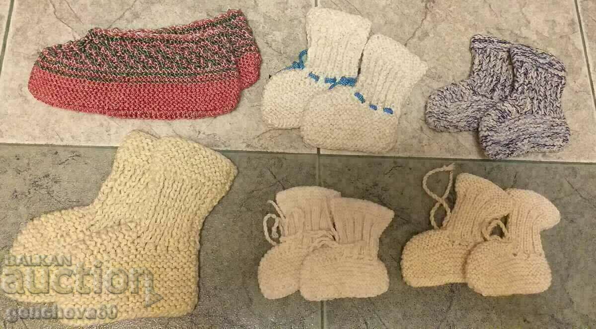 LOT Home-knitted children's slippers with price 25.00 BGN | € 12.78 LOT Home-knitted children's slippers with price 25.00 BGN | € 12.78