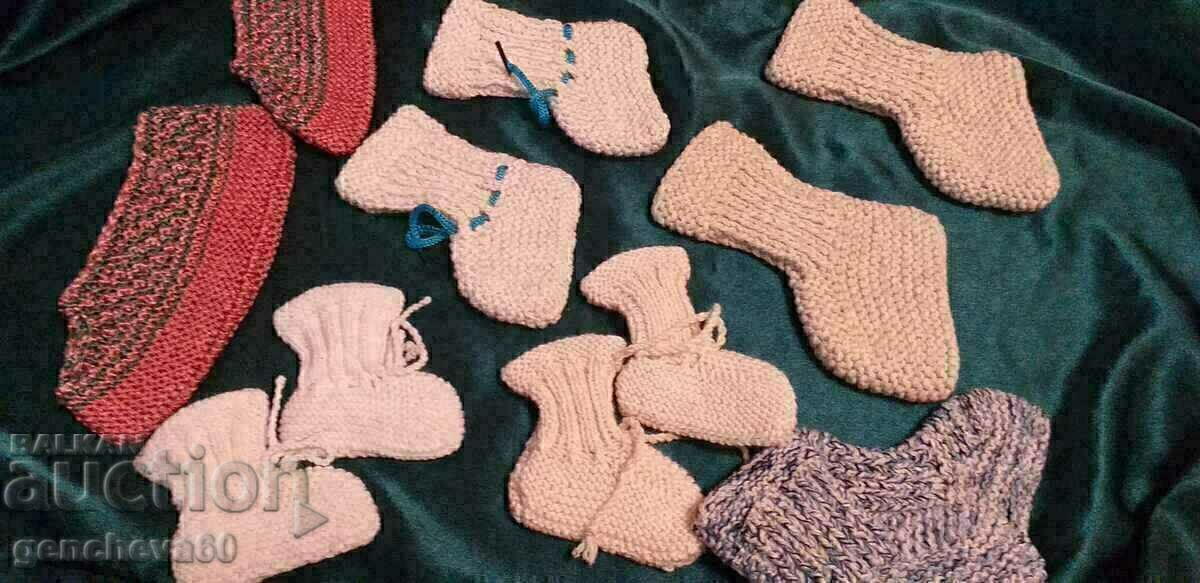 Delivery of LOT Home-knitted children's slippers Delivery of LOT Home-knitted children's slippers