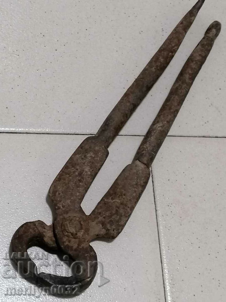 Clești vechi de fierar, șindrilă, fier forjat - 5