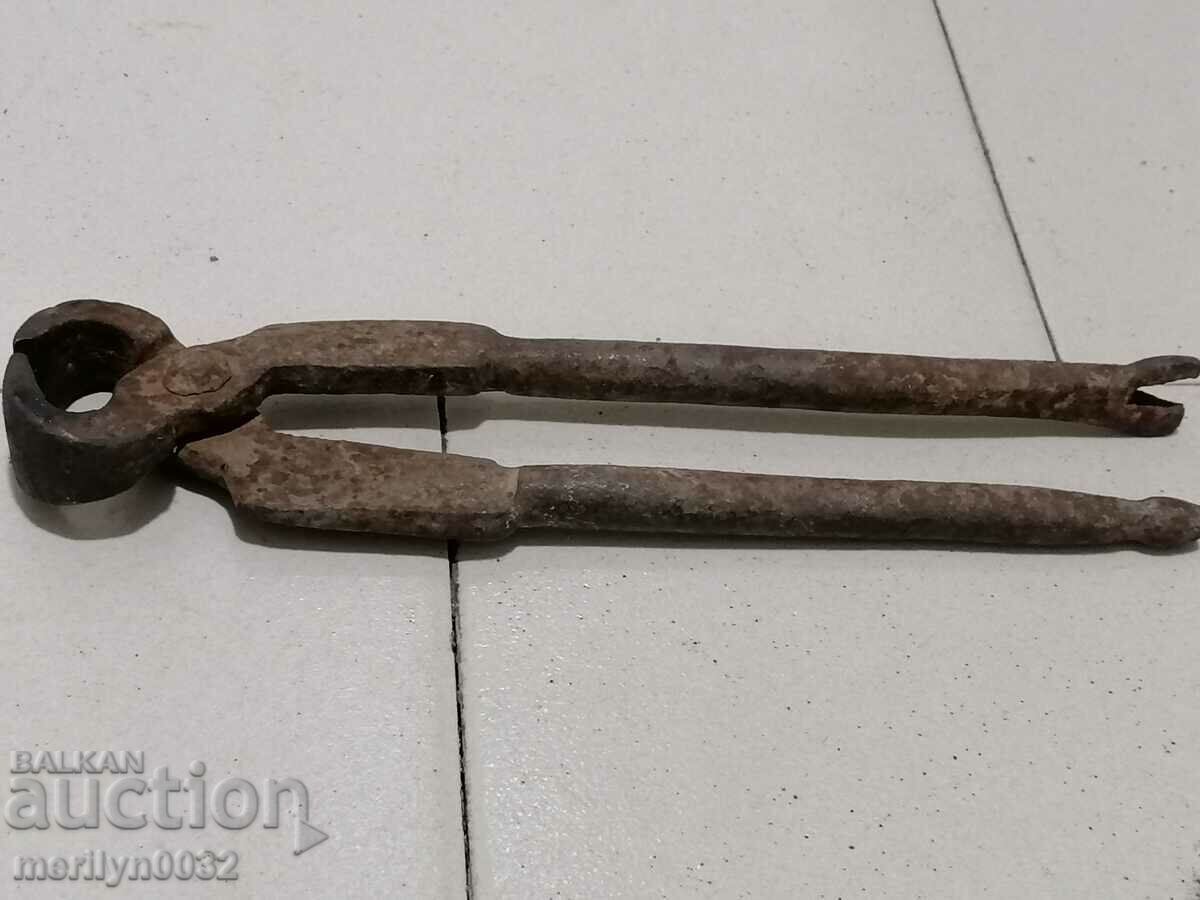 Old forging pliers, wrought iron, wrought iron - 7