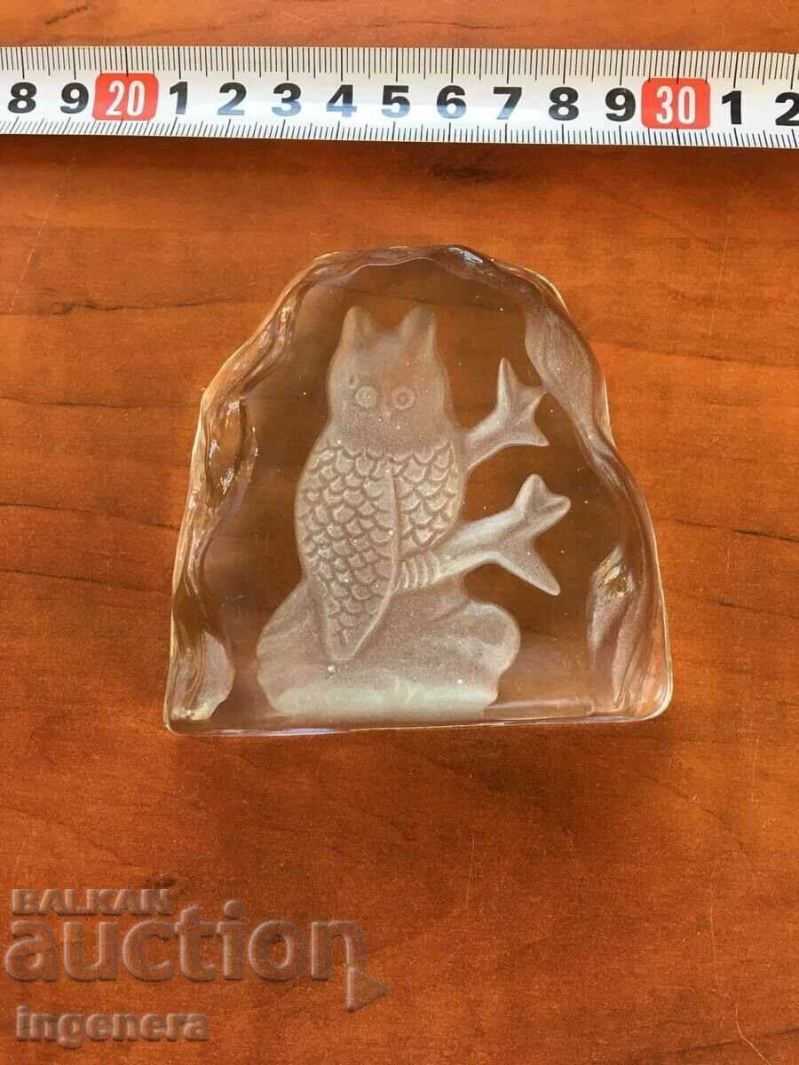 SOUVENIR OWL GLASS RELIEF - 5 SOUVENIR OWL GLASS RELIEF - 5
