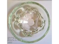 Large crystal glass fruit bowl.