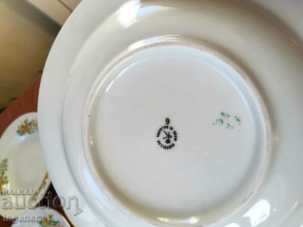 PORCELAIN PLATE DEEP SHALLOW LARGE SMALL SERVICE - 6