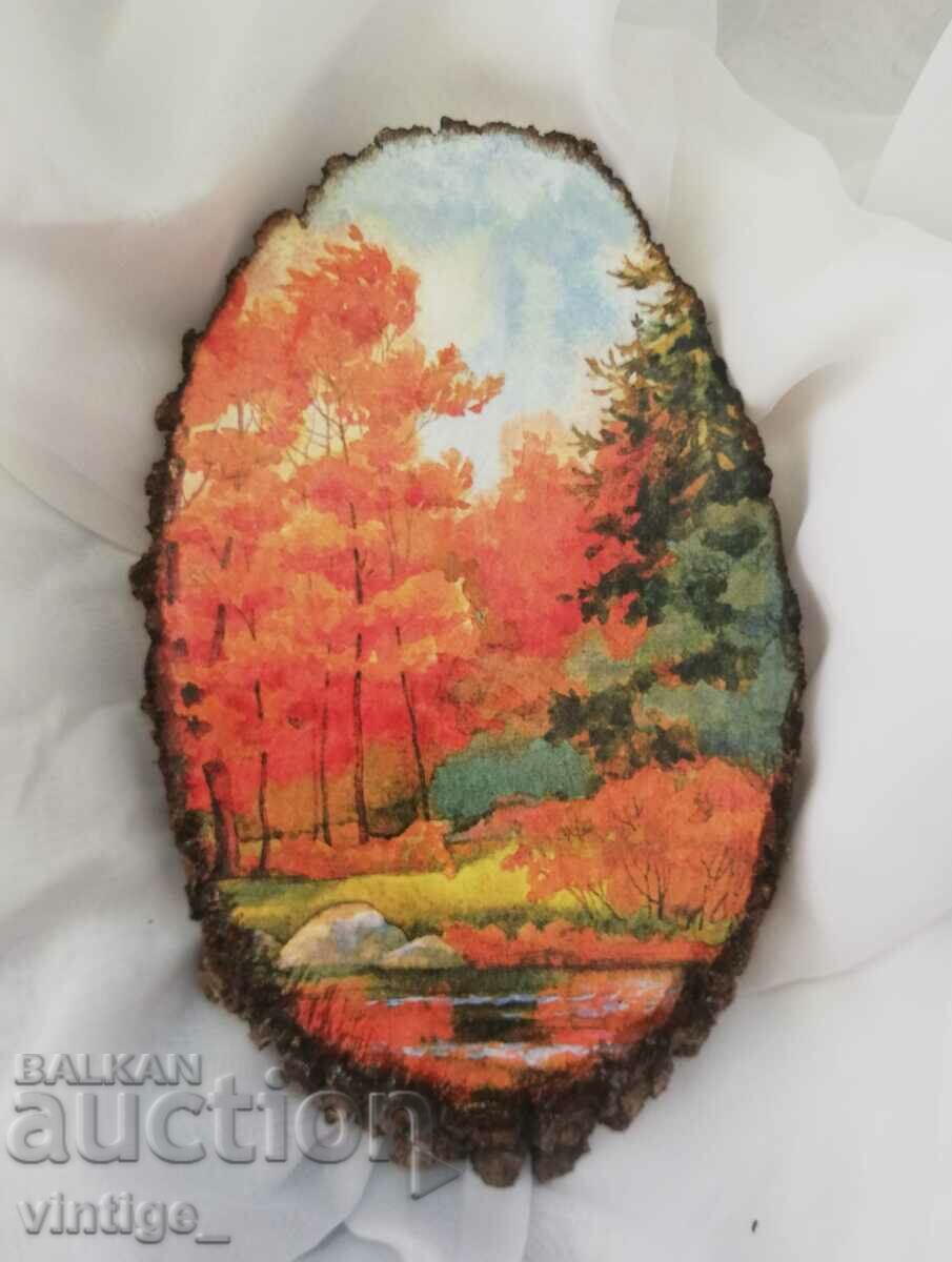 Licitație Decor de perete pe lemn real Primavara si Toamna Licitație Decor de perete pe lemn real Primavara si Toamna