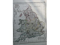 1816 - Карта на Великобритания - оригинал - отлична +