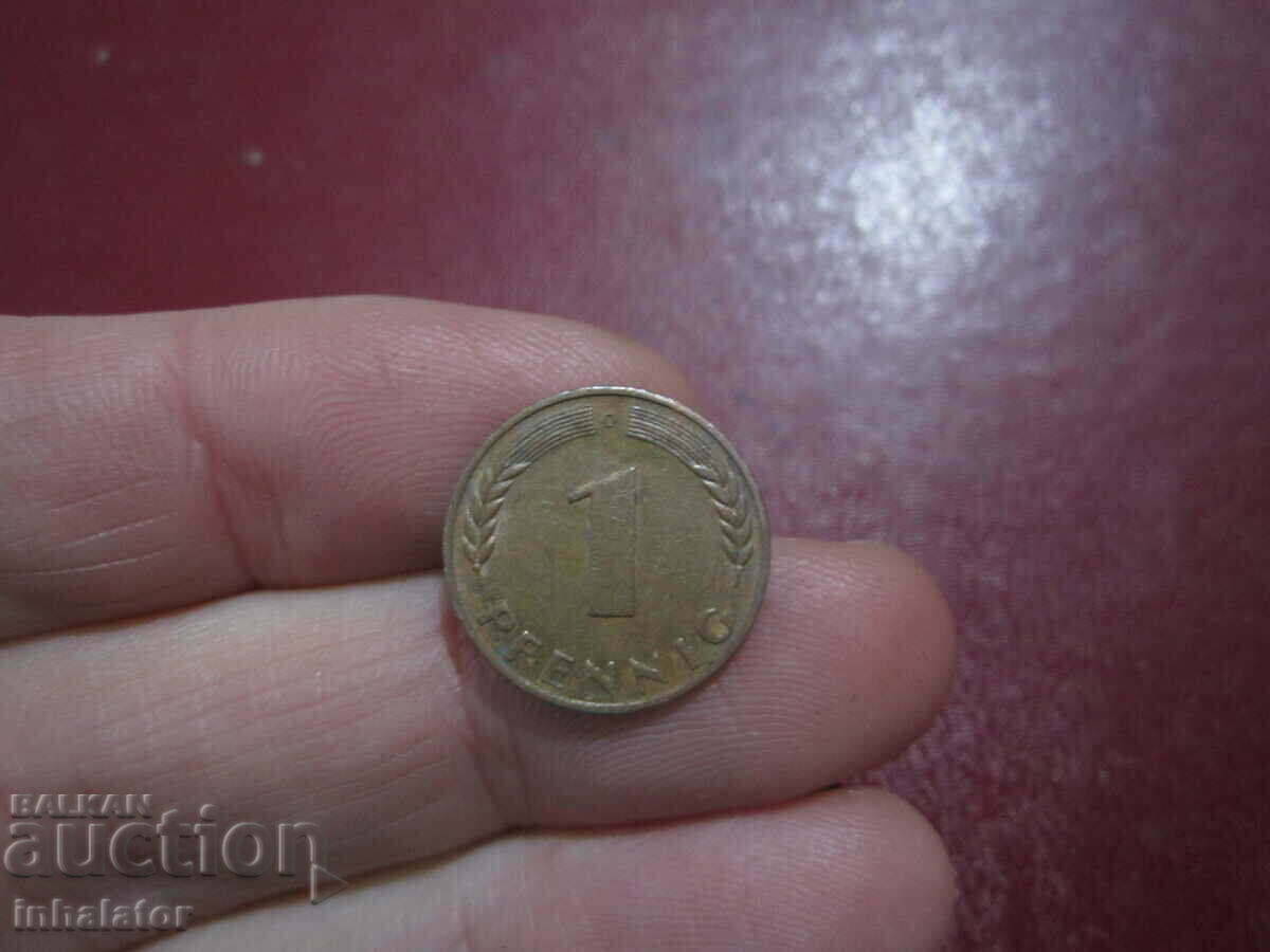 1950 litera D - 1 pfennig