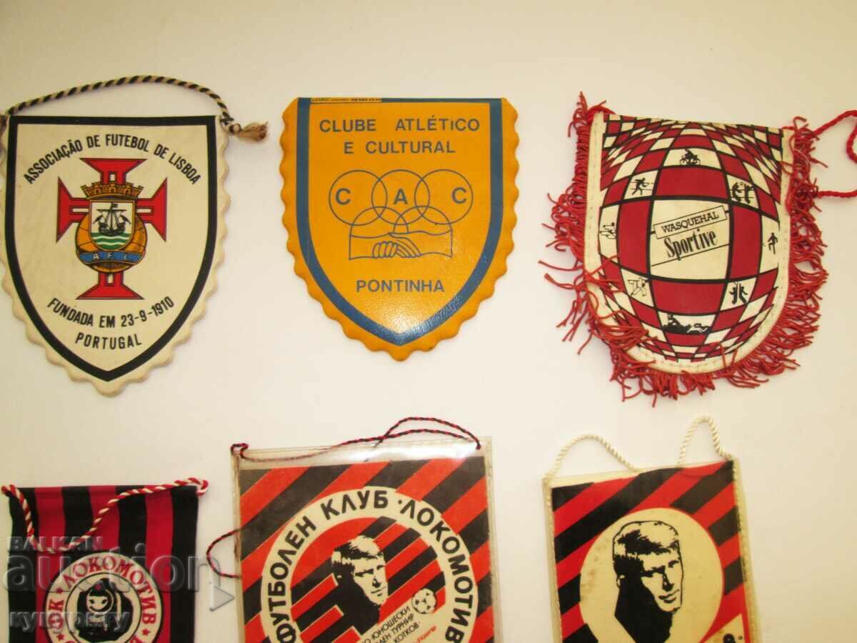 Lot of 6 old football flags football flag with price 20.00 BGN | € 10.23 Lot of 6 old football flags football flag with price 20.00 BGN | € 10.23