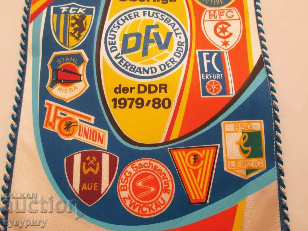 Auction Rare old football flag Oberliga football DFV GDR 1979/80 Auction Rare old football flag Oberliga football DFV GDR 1979/80