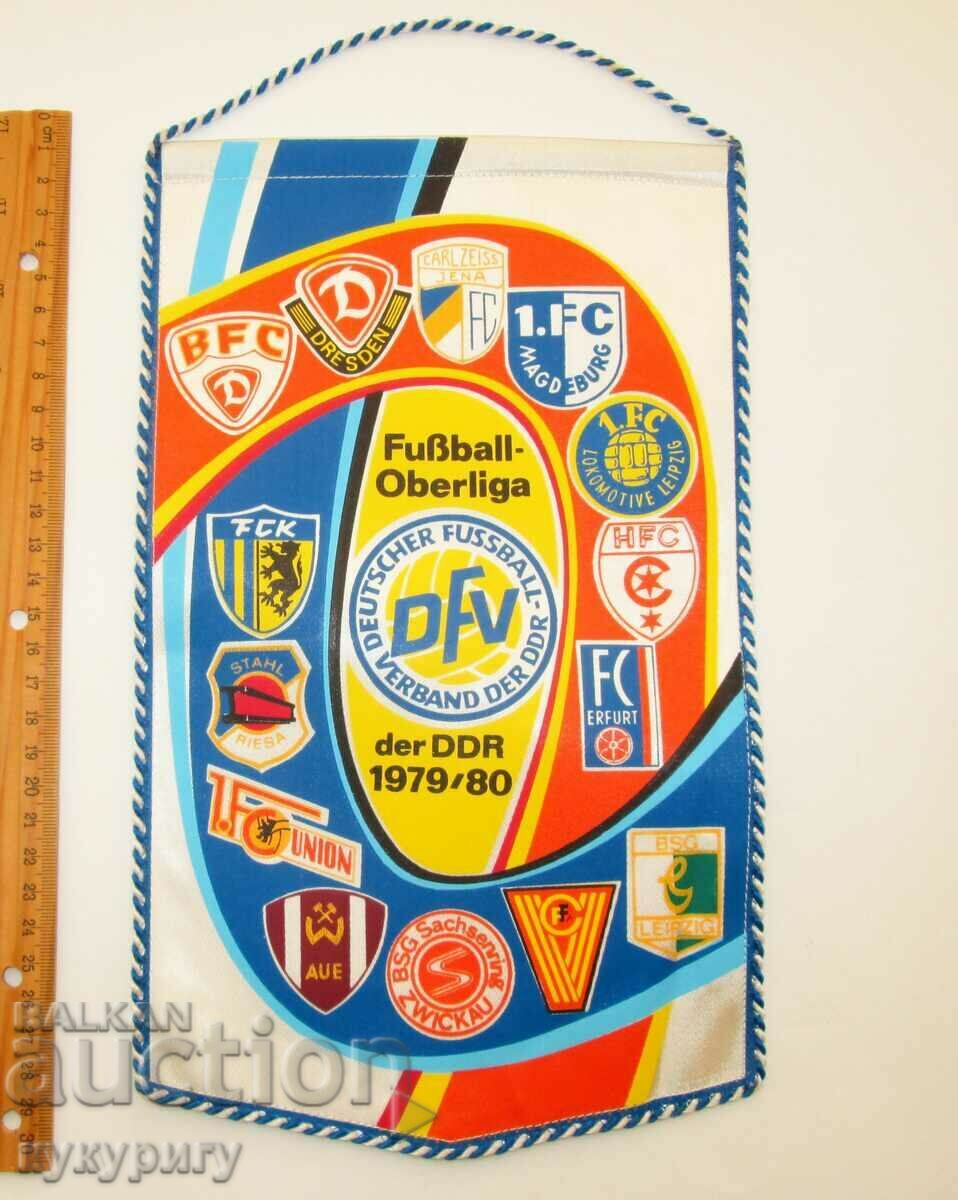 Rare old football flag Oberliga football DFV GDR 1979/80 - 5 Rare old football flag Oberliga football DFV GDR 1979/80 - 5