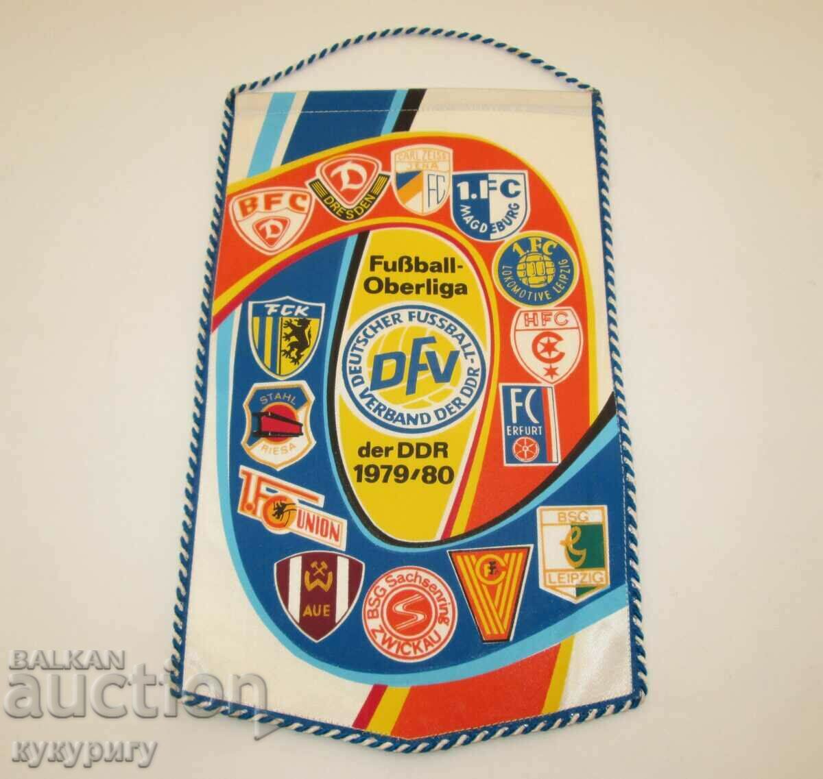Рядко старо футболно флагче оберлига футбол DFV ГДР 1979/80