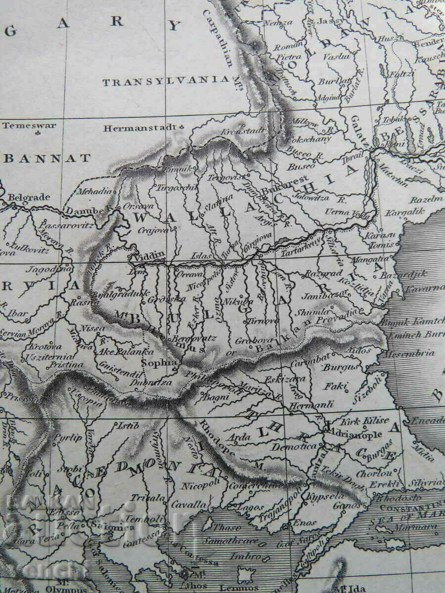 Licitație 1818 - Harta Turciei în Europa - A.Findley = original +