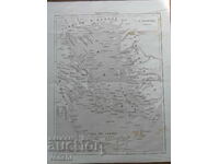 19th century - Map of Greece - the islands - original