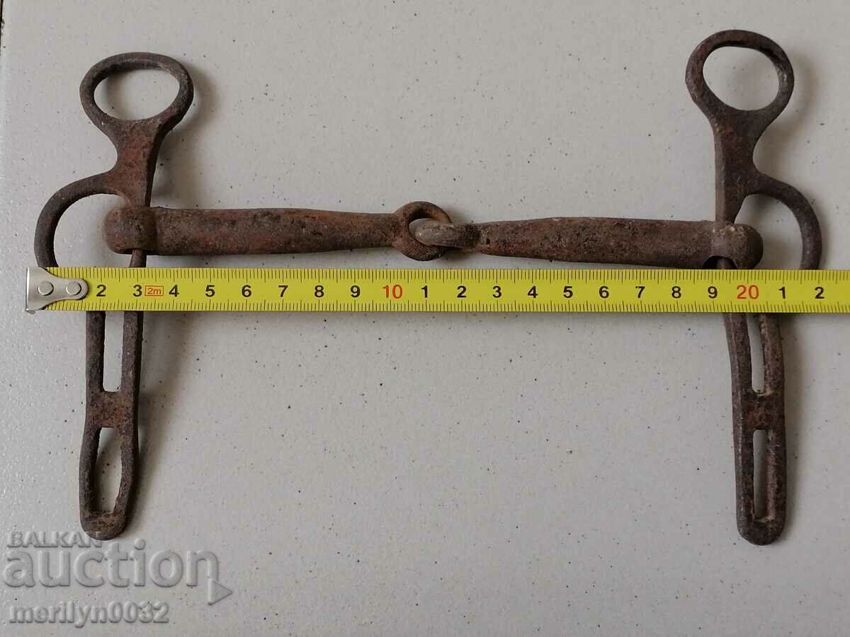 An old forged bridle reins wrought iron, a harness - 6