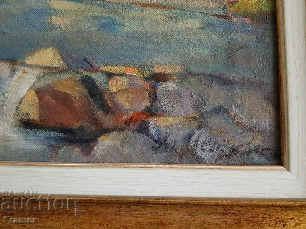 Auction  Alexandra Mechkuevska Church landscape with river m.b. Certificate