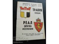 Program fotbal - Trakia Plovdiv - Real Zaragoza