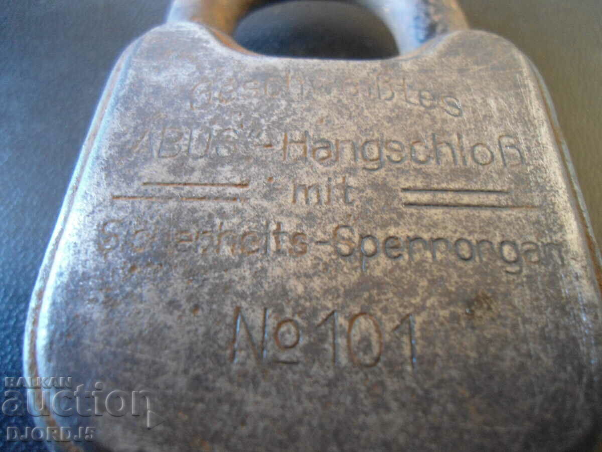 Old ABUS padlock, #101 with price 15.00 BGN | € 7.67