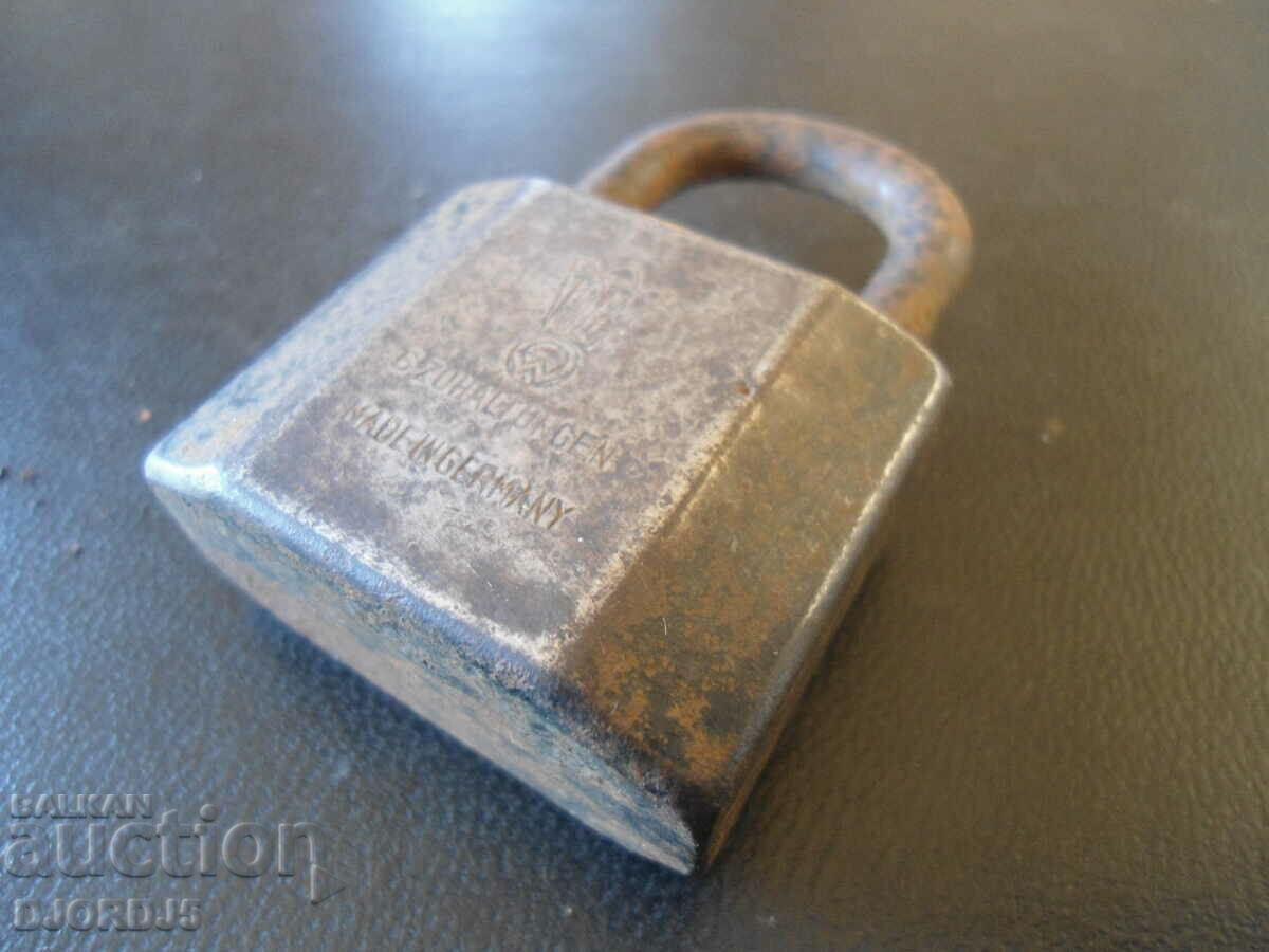 Old padlock, VOLM, Made in Germany - 6 Old padlock, VOLM, Made in Germany - 6