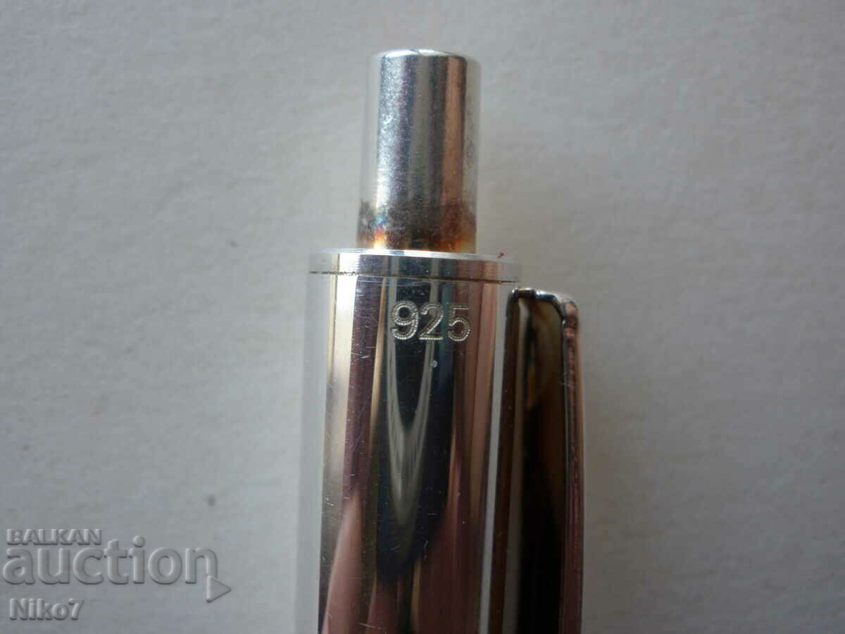 Silver pen, fountain pen. - 6 Silver pen, fountain pen. - 6