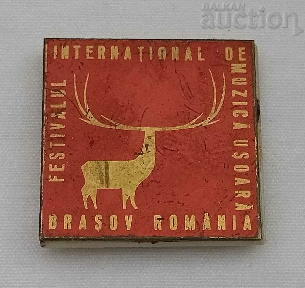 BRASOV ROMANIA MUSIC FESTIVAL BADGE BRASOV ROMANIA MUSIC FESTIVAL BADGE
