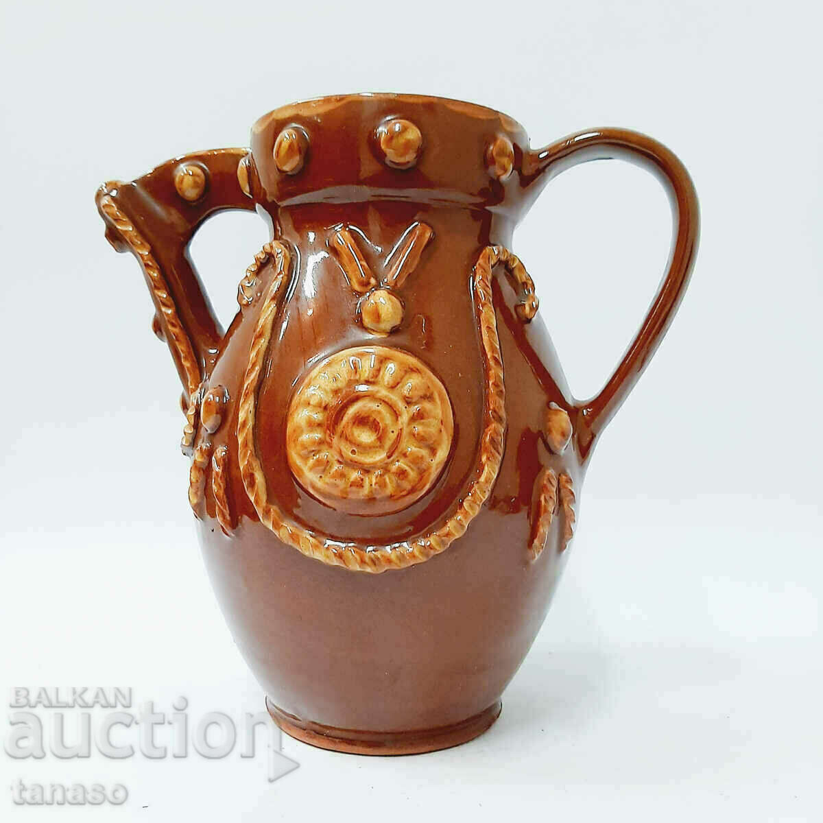 Auction Large beautiful glazed ceramic jug(13.2) Auction Large beautiful glazed ceramic jug(13.2)