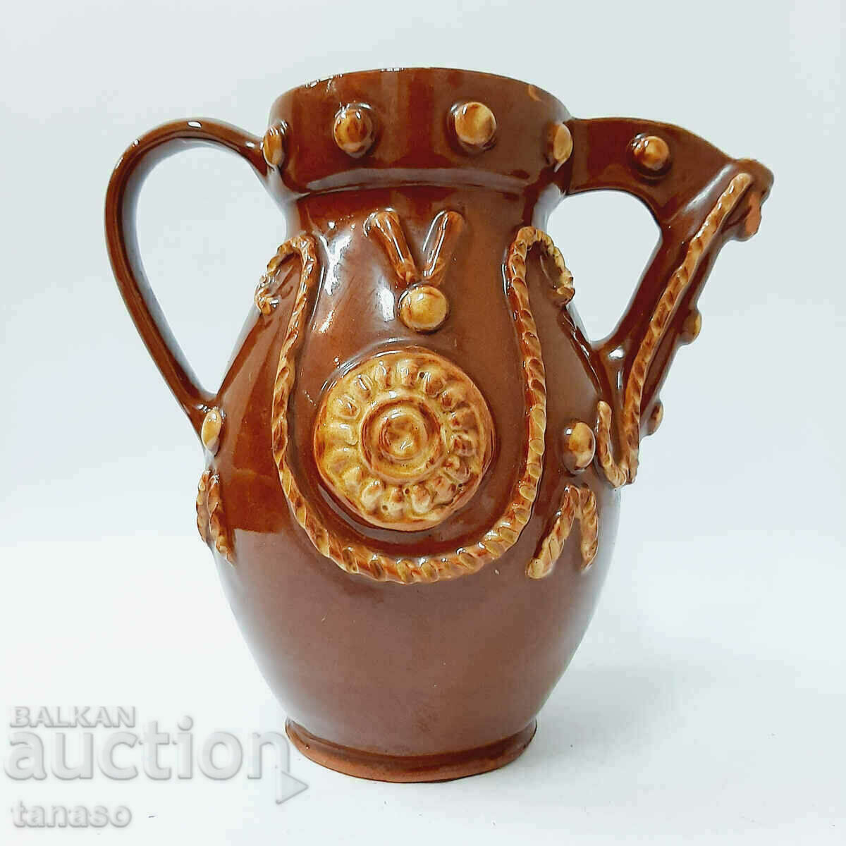 Large beautiful glazed ceramic jug(13.2) Large beautiful glazed ceramic jug(13.2)