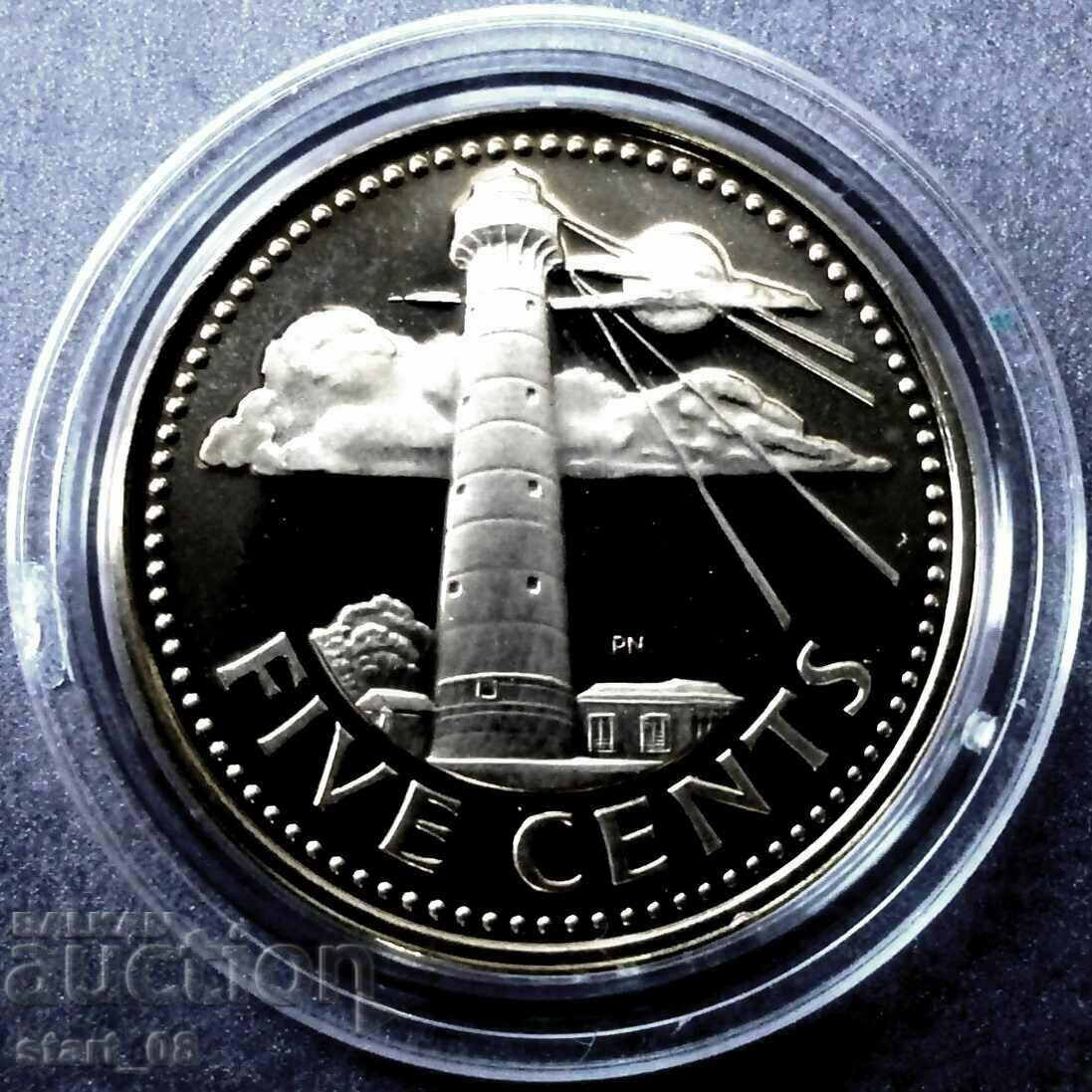 Barbados 5 cents 1973 - PROOF