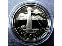 Barbados 5 cents 1973 - PROOF