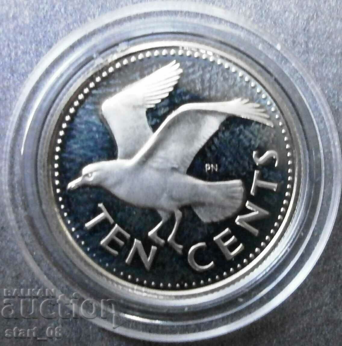 Барбадос 10 цента  1973 - PROOF