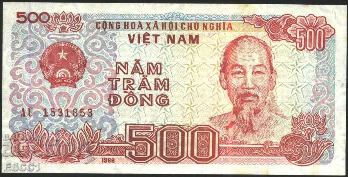Bancnota 500 dong 1988 din Vietnam UNC