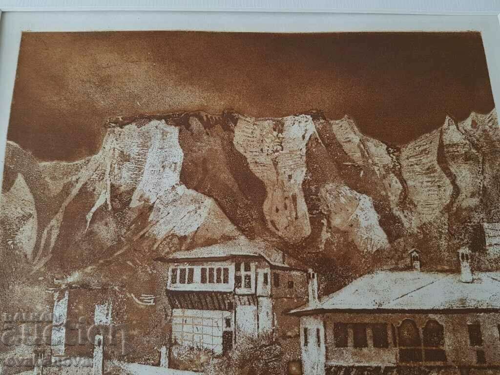 Delivery of Tsanko Tsankov Melnik Aquatint 1980s original Delivery of Tsanko Tsankov Melnik Aquatint 1980s original