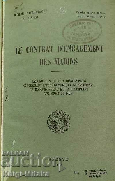 Auction  Le contrat d'engagement des marins