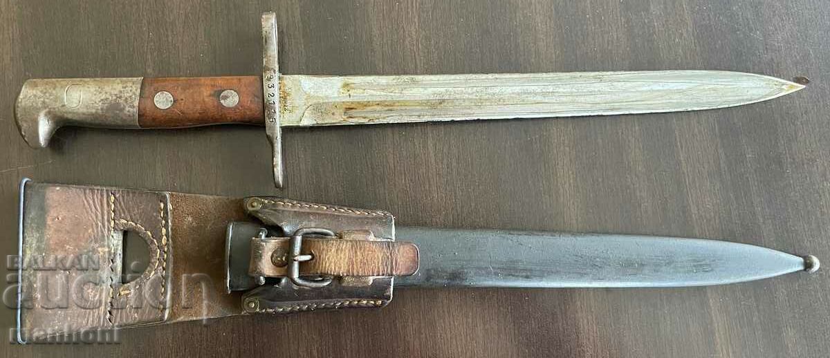 5236 Swiss bayonet model ELSENER SCHWYZ PSV leather scabbard with price 250.00 BGN | € 127.82