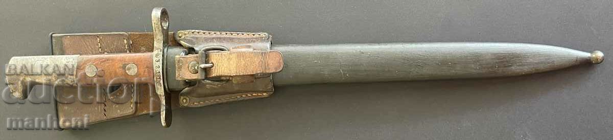 5236 Swiss bayonet model ELSENER SCHWYZ PSV leather scabbard