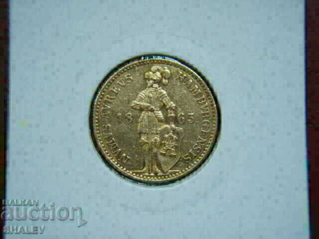 1 Ducat 1865 Hamburg / Germany (1 ducat) - VF/XF (gold) with price 1899.89 BGN | € 971.40 1 Ducat 1865 Hamburg / Germany (1 ducat) - VF/XF (gold) with price 1899.89 BGN | € 971.40