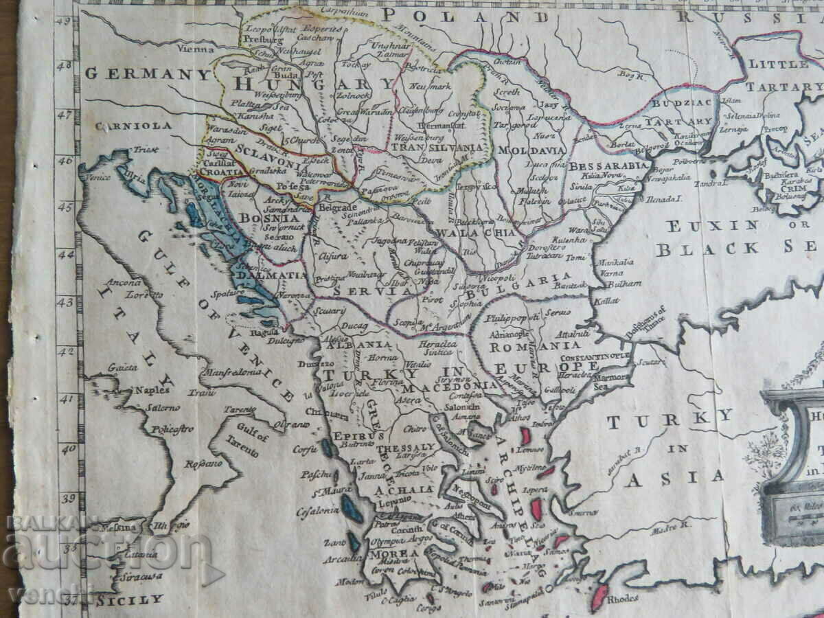 Livrarea 1785 - Harta Turciei - Bulgaria = original +