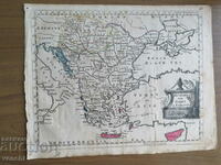 1785 - Χάρτης Τουρκίας - Βουλγαρίας = πρωτότυπο +