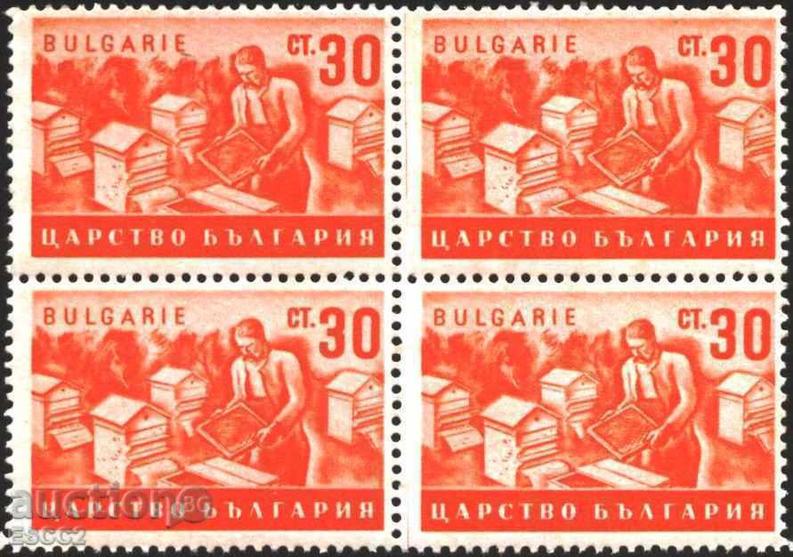 Чиста марка каре Стопанска пропаганда 1940 30 ст. България