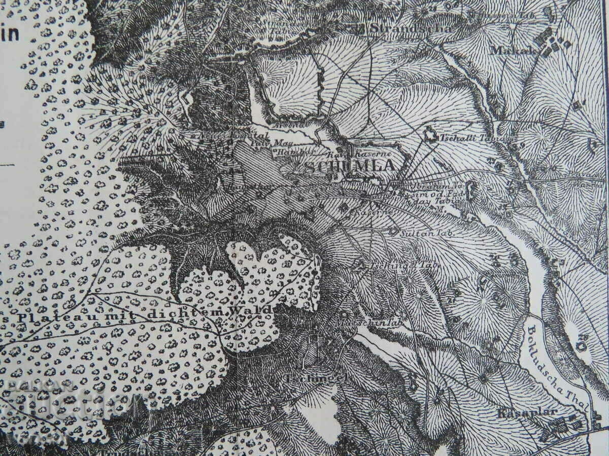 Licitație 1854 - Planul lui Schumen - von Moltke - original +