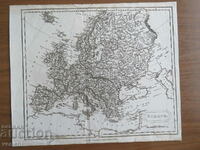 1840 - Χάρτης της Ευρώπης - Tomas Kelly = πρωτότυπο +