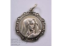 Virgin Mary silver medallion / pendant