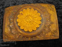 OLD WOODEN JEWELERY BOX CARVING