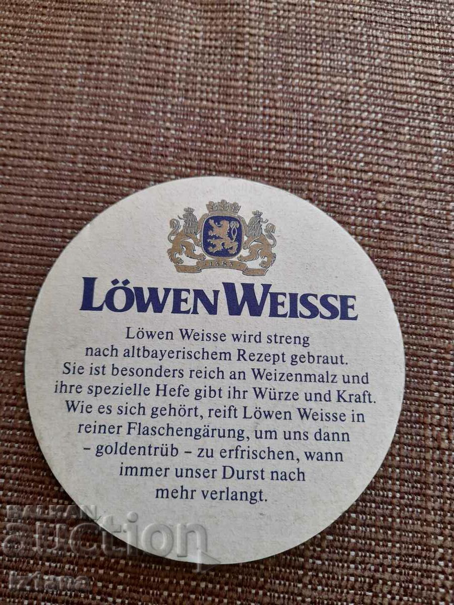 Lowen Weisse coaster with price 6.00 BGN | € 3.07 Lowen Weisse coaster with price 6.00 BGN | € 3.07