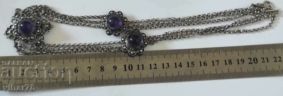 Livrarea Colier cu ametist din argint vechi