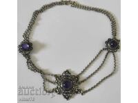 OLD SILVER AMETHYST NECKLACE