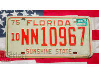 Placă de înmatriculare SUA FLORIDA 1975
