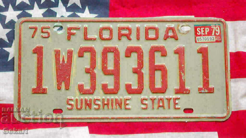 Американски регистрационен номер Табела FLORIDA 1975