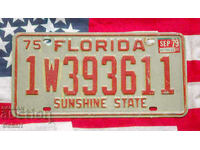 US License Plate FLORIDA 1975