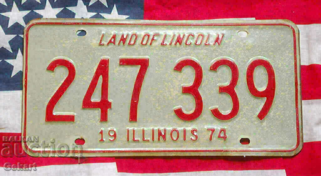 Американски регистрационен номер Табела ILLINOIS 1974